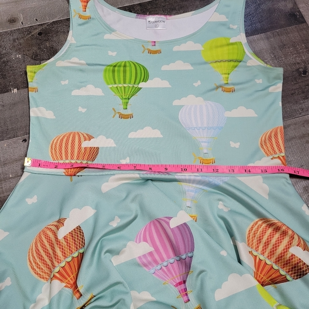 Colorful Hot Air Balloon Print Dress - Picture 7 of 7
